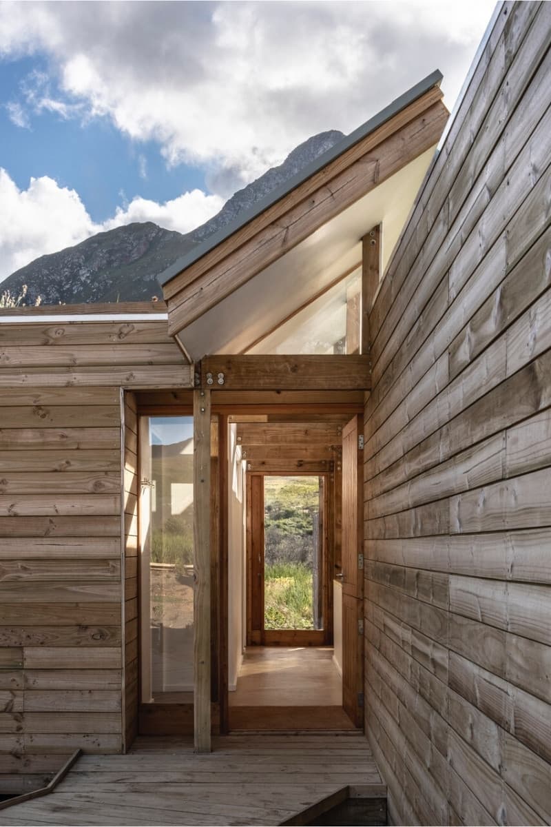 The eco-cabins were beautifully designed out of warm wood.