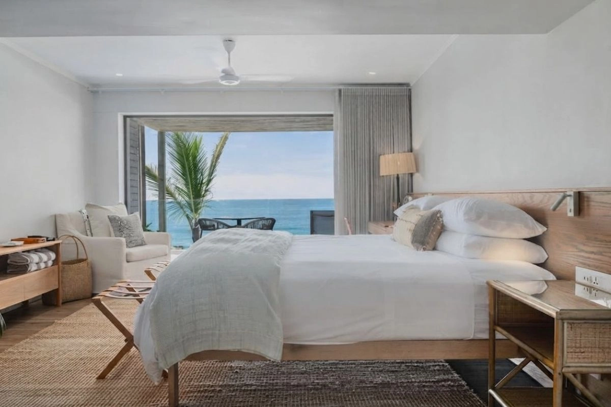 Ocean View Suite at Sala Beach House with private balcony over Thompson's Bay, Ballito