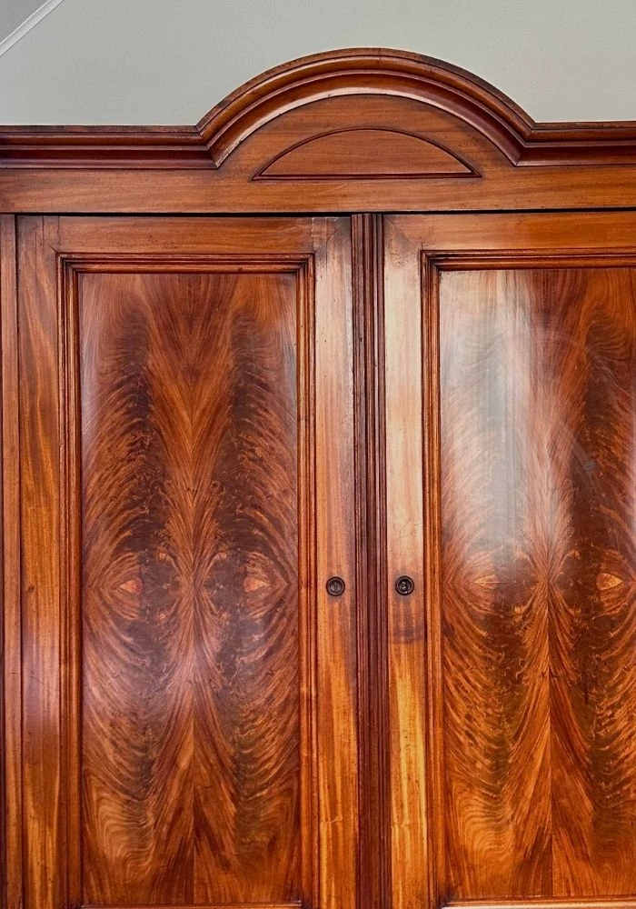 Detail of an antique cupboard inside River Manor Boutique Hotel, Stellenbosch