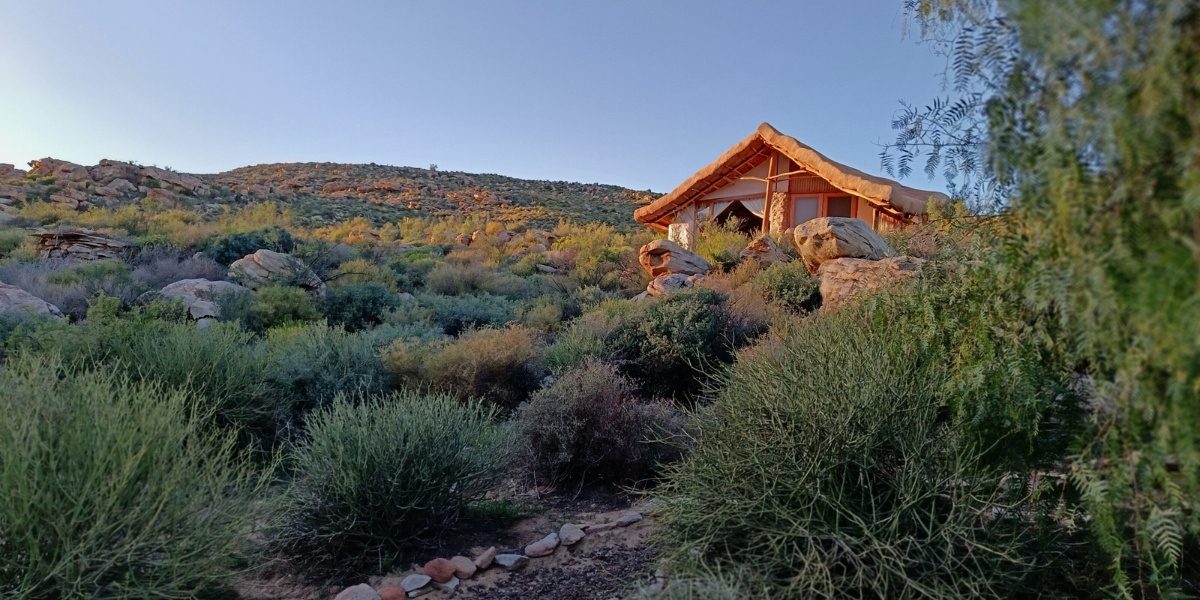 Strawbale cottage in the Cederberg at Oudrif retreat.